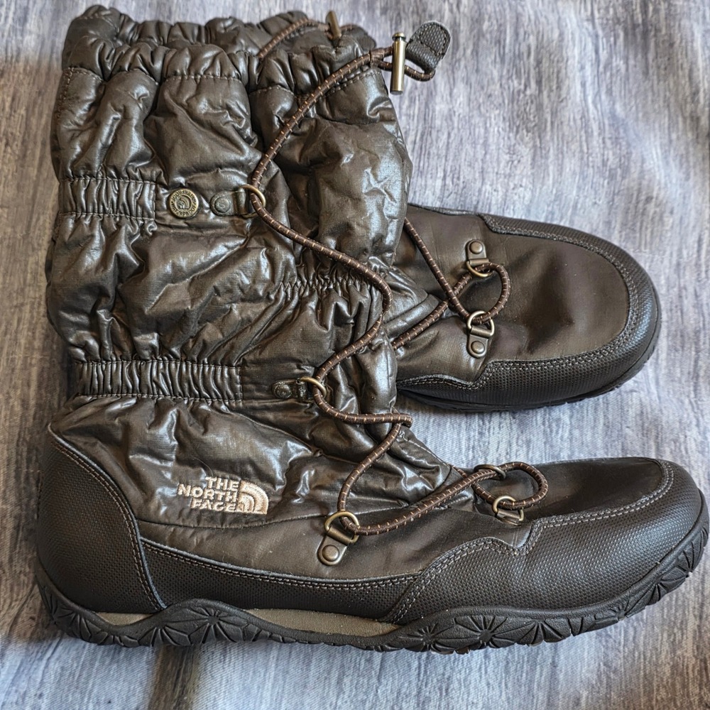 The North Face Brown PrimaLoft Insulated Winter Boots Womens 9